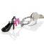 black high heel keychains, custom design metal keychains, custom design metal black high heel keychains manufacture