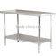 Factory custom 304 stainless steel commerial kitchen work bench