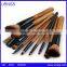 Natural Wholesale Kabuki Bamboo Makeup Brush Logo Accepted/Eco Friendly Bamboo Make Up Brush Kit with Private Label