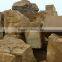 Polished Outdoor Yellow Color Wood Sandstone Tile