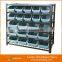 Rivet Mobile Bin Rack With Wheels storage unit with bins
