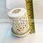 2016 Wholesale White Cylinder Shape Burner /hollow Out Ceramic Incense Burner
