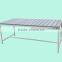 aluminum table and bench, aluminum collection with polywood slat