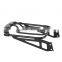 Chrome /Black Air Wing Two-Up Luggage Rack For Softail Fat Boy Night Train 06-17