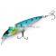 10Pcs 11cm Plastic Hard Fishing Lures Minnow Crank Artificial Hard Bait with 2 Hooks Ultra-realistic