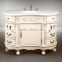 Exquisite Wood Carved Bathroom Furniture Sanitary Ware, Retro Wooden Bathroom Vanity Cabinet With Sink