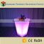 Waterproof outdoor garden use illuminated LED square planter pot with battery operated