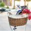 hanmade natural wicker bike basket basket for bike wicker bicycle basket removable bicycle basket