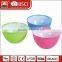 2017new wholesale colorful food grade PP salad plastic bowl with different sizes