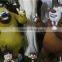 fiberglass polyresin Bald Head Bear statue combination cartoon character figurine