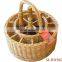 Four Section Painted Wicker Bottle Holder