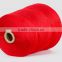 China Wholesale Dope Dyed Red Color Pure 100% Cotton Yarn Weaving 30/1 In Stocks