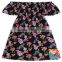 new black coral floral baby girl dress summer