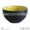 Matt Color Round Shape Ceramic Two Tone Soup Bowl