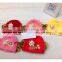 100% Acrylic baby girl applique hats with hair ,any color as customer request