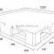 1200*1000*150 single rack plastic pallet