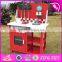 New design children play kitchen set boys wooden pretend kitchen set W10C291