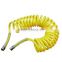 abrasion resistance spiral pvc tube coiled hose 6mm*4mm yellow 5m