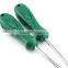 Flat and plus head plastic handle screwdriver, cheap price hammer screwdriver