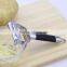 Kitchen Multifunction Stainless Steel Potato Julienne Peeler With Black Rubber Handle