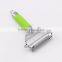 Hot Sale Two Blades Green Rubber Handle Peeler