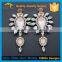 2017 women design custom OEM Bridal wedding crystal long chandelier earrings wholesale