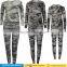 2014 women long sleeve casual running sport Full Leopard and Camouflage Print Black Trim 2 Piece Lounge Tracksuit
