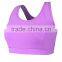 OEM black color spandex plain sports bra high support
