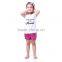 Mermaid Outfit white top and hot pink shorts set