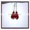 Wholesale Fashion Handmade Red Sea Glass Earrings Wedding Jewelry