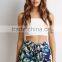 Custom Layered Wrap Front Ladies Floral Printing Linen Shorts,Wholesale Floral Printed Shorts for Ladies