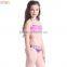 Kids Branded Zigzag Print Bandeau Bikini Swimwear