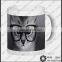 Hipster Cat 11 ounce Ceramic Coffee Mug Tea Cup