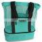 Blue Handle Simple Double Layer Polyester Mesh Cooler Bag