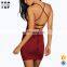 Oem manufacturer sexy mini dress sexy strappy back mini dresses summer women's clothing