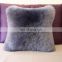 Fluffy and soft real sheep fur and rabbit fur cushion cover