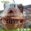 outdoor playground walking stainless steel animatronic dinosaur costume with camera