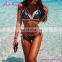 Wholesale 3 Colors Fashion Blue Beach Set Sequins Tie Bikini Swimwear