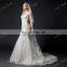 Stunning Lace Appliqued Two Straps Sheer Open Back Chapel Train Lace Mermaid Wedding Dresses 2015