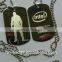 Aluminum Alloy Material And Folk Art Style American Flag Dog Tag