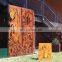 Corten steel garden screen art laser cut screen panels