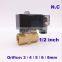 GOGO Normally Closed Brass Small Gas 2 way water Direct acting solenoid valve 1/2" BSP 220V AC NBR Seals Air compressor valve