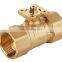 2 way brass G11/4" DN32 4-20ma 6Nm proportional control ball valve for HVAC system, AC100-240V