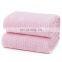 Nice Quality Breathable Pink Summer King Queen Waffle Cotton Blankets