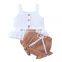 baby girl clothes 2 PCS Baby Sets Top + Short Solid Color Children'S Sweater