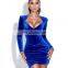 LAITE D2198 New arrivals autumn&winter fashion solid color velvet casual dresses women bodycon sexy dresses