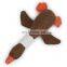 HQPT002 Manufacturer wholesale stuffed squeaky chew denim linen pet dog beige blue coffee duck toys