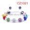 Colorful Crystal Clay Disco Ball Bracelet