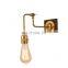 Japanese Style Brass Simple Wall Lamp Homestay Retro Wooden Ceiling Rose Metal Wall Lamps