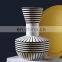 Modern Table Decoration Set Black Stripe Minimalist White Ceramic Nordic Vase For Home
